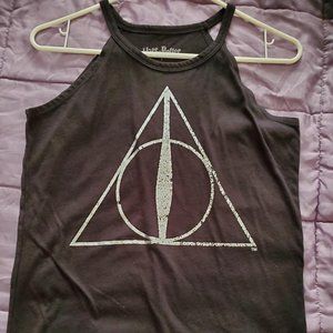 Harry Potter "Deathly Hallows" halter top SZ S